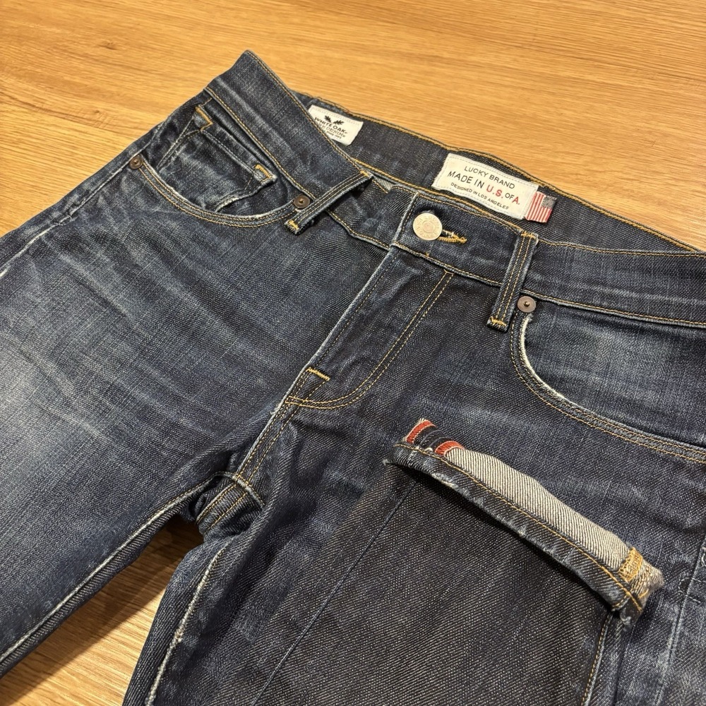 Lucky Brand White Oak Cone Denim Jeans Womens 00 Sienna Cigarette USA "Selvedge"